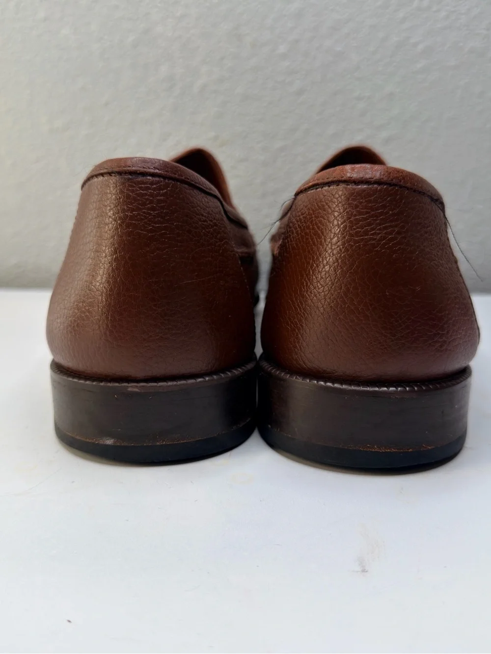 BRASS BOOT Genuine Caiman Alligator Cognac Leather Tassel Loafers Sz. 12M